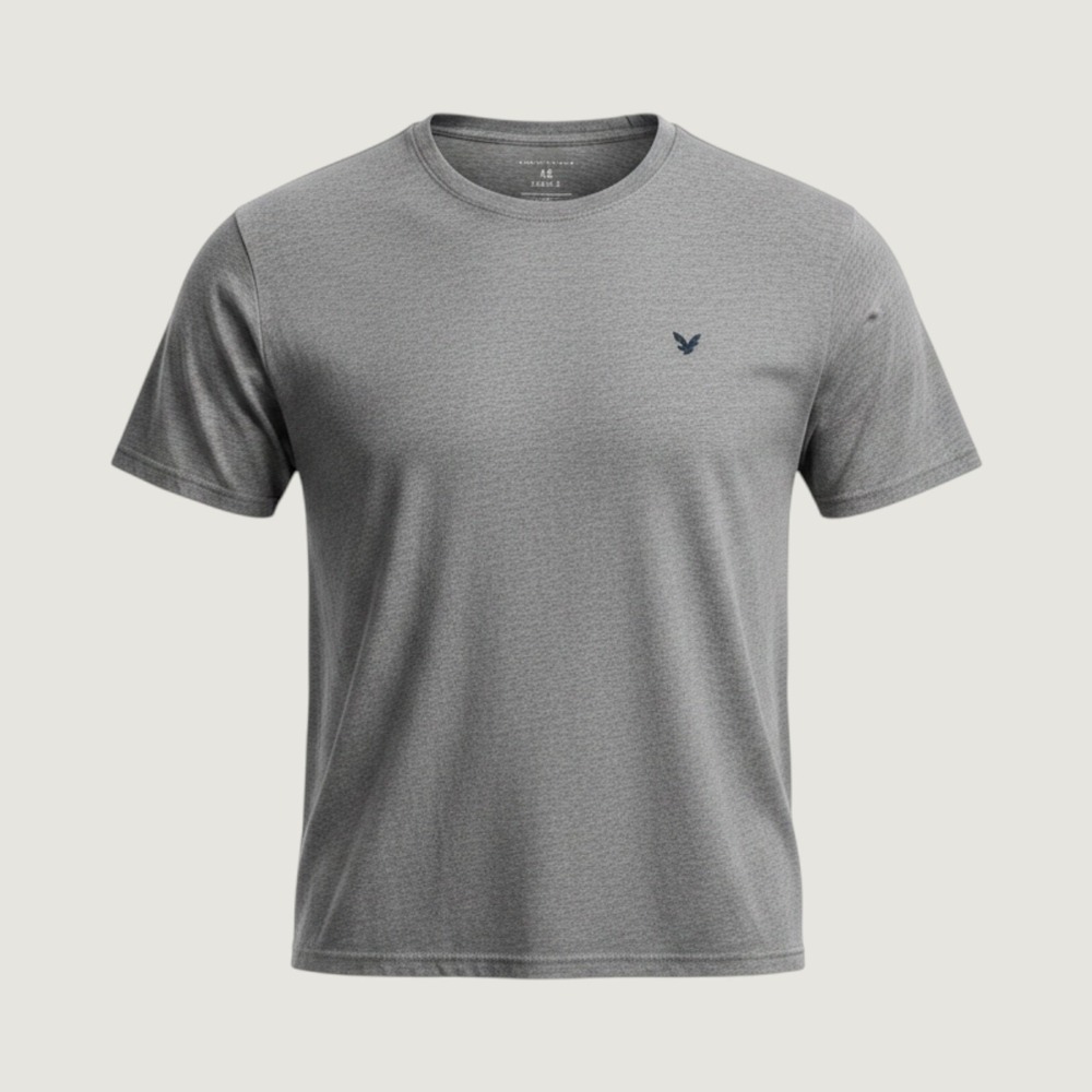 American Eagle Mens Super Soft Standard Fit T-Shirt Gray Short Sleeve Large